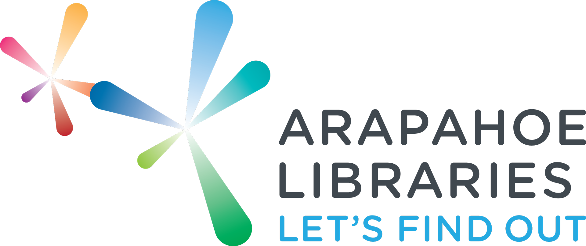 Arapahoe Libraries Colour logo with tagline, 